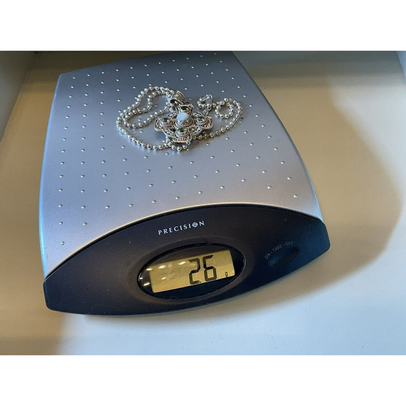 BA BALI STERLING SILVER 925 18K YG PEARL, SKY BLUE TOPAZ & PERIDOT CROSS PENDANT - Picture 5 of 5